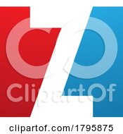 Poster, Art Print Of Red And Blue Rectangle Shaped Letter Z Icon