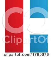 Red And Blue Rectangular Letter C Icon