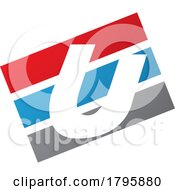 Poster, Art Print Of Red And Blue Rectangular Shaped Letter U Icon