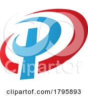 Red And Blue Oval Shaped Letter P Icon