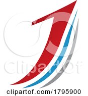 Poster, Art Print Of Red And Blue Layered Letter J Icon