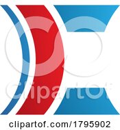 Poster, Art Print Of Red And Blue Lens Shaped Letter C Icon