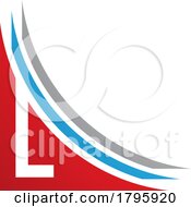 Poster, Art Print Of Red And Blue Letter L Icon With Layers