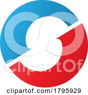 Poster, Art Print Of Red And Blue Letter O Icon With An S Shape In The Middle