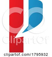 Red And Blue Letter P Icon With A Bold Rectangle