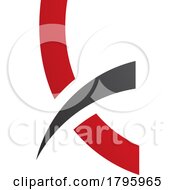 Poster, Art Print Of Red And Black Spiky Lowercase Letter K Icon