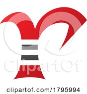 Red And Black Striped Letter R Icon
