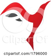 Red And Black Rising Bird Shaped Letter Y Icon
