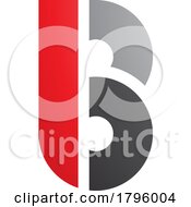 Red And Black Round Disk Shaped Letter B Icon