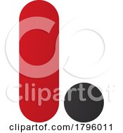 Poster, Art Print Of Red And Black Rounded Letter L Icon