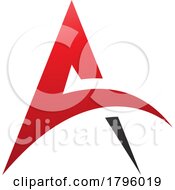 Red And Black Spiky Arch Shaped Letter A Icon