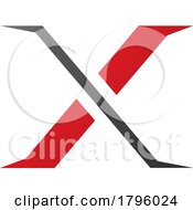Poster, Art Print Of Red And Black Pointy Tipped Letter X Icon