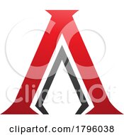 Red And Black Pillar Shaped Letter A Icon