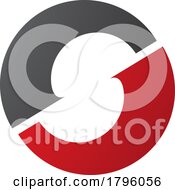 Poster, Art Print Of Red And Black Letter O Icon With An S Shape In The Middle