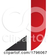 Poster, Art Print Of Red And Black Letter J Icon With A Triangular Tip