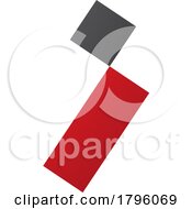 Red And Black Letter I Icon With A Square And Rectangle