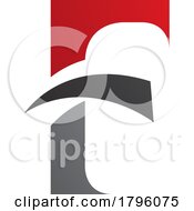 Red And Black Letter F Icon With Pointy Tips