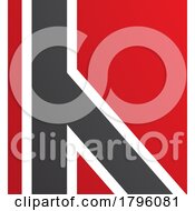 Poster, Art Print Of Red And Black Letter H Icon With Straight Lines