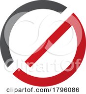 Poster, Art Print Of Red And Black Thin Round Letter G Icon