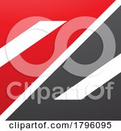 Poster, Art Print Of Red And Black Triangular Square Shaped Letter Z Icon
