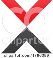 Poster, Art Print Of Red And Black V Shaped Letter X Icon