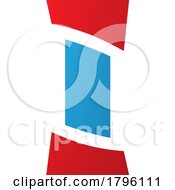 Poster, Art Print Of Red And Blue Antique Pillar Shaped Letter I Icon