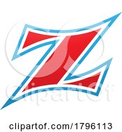 Poster, Art Print Of Red And Blue Arc Shaped Letter Z Icon