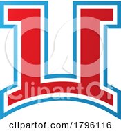Poster, Art Print Of Red And Blue Arch Shaped Letter U Icon
