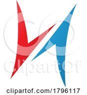 Poster, Art Print Of Red And Blue Arrow Shaped Letter H Icon