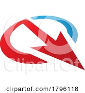 Poster, Art Print Of Red And Blue Arrow Shaped Letter Q Icon