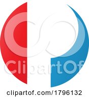 Poster, Art Print Of Red And Blue Circle Shaped Letter P Icon