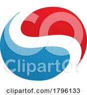 Poster, Art Print Of Red And Blue Circle Shaped Letter S Icon