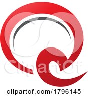 Poster, Art Print Of Red And Black Hook Shaped Letter Q Icon