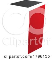 Poster, Art Print Of Red And Black Folded Letter I Icon