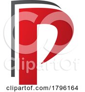 Poster, Art Print Of Red And Black Layered Letter P Icon