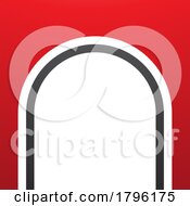 Red And Black Arch Shaped Letter N Icon