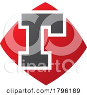 Red And Black Bulged Square Shaped Letter R Icon