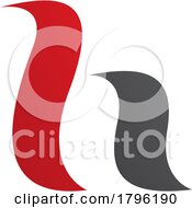 Poster, Art Print Of Red And Black Calligraphic Letter H Icon