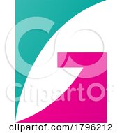Poster, Art Print Of Persian Green And Magenta Rectangular Letter G Icon