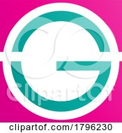 Poster, Art Print Of Persian Green And Magenta Round And Square Letter G Icon