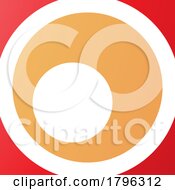 Poster, Art Print Of Orange And Red Square Letter O Icon
