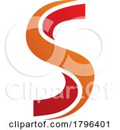 Poster, Art Print Of Orange And Red Twisted Shaped Letter S Icon