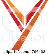 Poster, Art Print Of Orange And Red Uppercase Letter Y Icon
