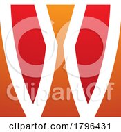 Orange And Red Square Shaped Letter W Icon