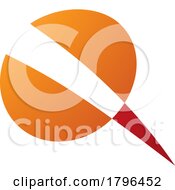 Poster, Art Print Of Orange And Red Screw Shaped Letter Q Icon