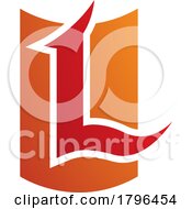 Orange And Red Shield Shaped Letter L Icon