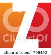 Poster, Art Print Of Orange And Red Rectangle Shaped Letter Z Icon