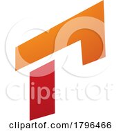 Poster, Art Print Of Orange And Red Rectangular Letter R Icon