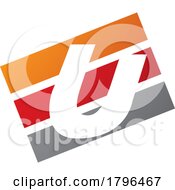 Poster, Art Print Of Orange And Red Rectangular Shaped Letter U Icon