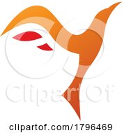 Poster, Art Print Of Orange And Red Rising Bird Shaped Letter Y Icon